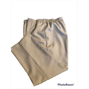 Womens Gray Elastic Waist Pull On Dress Pants XLP
